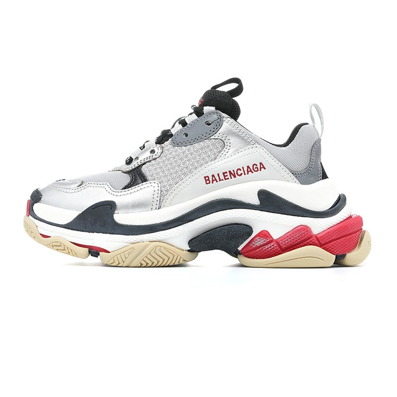 巴黎世家(balenciaga)triple s女士厚底老爹鞋运动鞋524039w09o3 银色