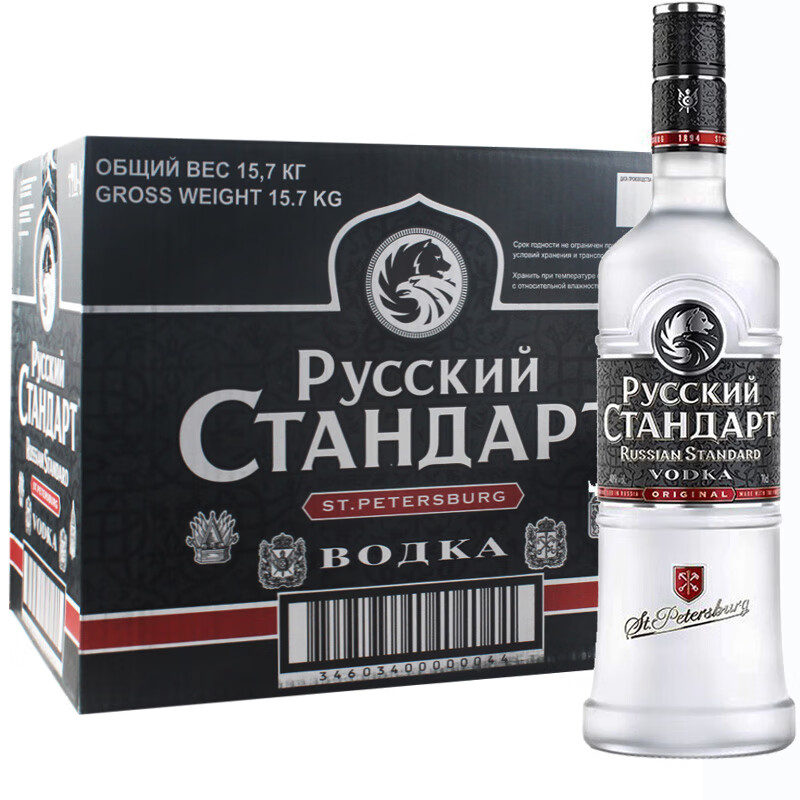˹�������˹����˹������ؼ�RUSSIANSTANDARD˹������ؼ� 40�� 700ml ����12ƿ