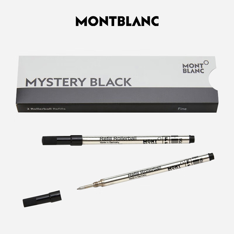 万宝龙MONTBLANC163签字笔专用黑色笔芯2支装F尖128230礼物