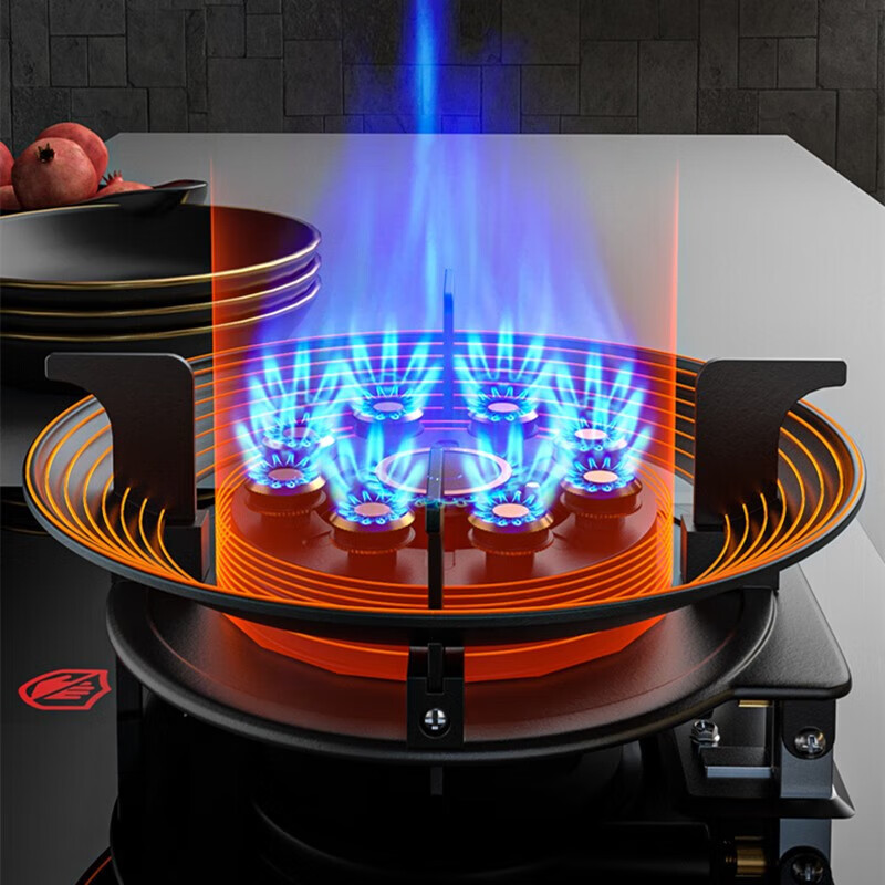 老板生活ROVBOANI嵌台两用燃气灶双灶翻盖折叠魔叠天然气液化汽猛火煤气炉 翻盖双九腔猛火定时灶 液化气