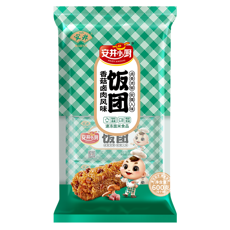 Anjoy 安井 香菇卤肉风味饭团 600g 4个装