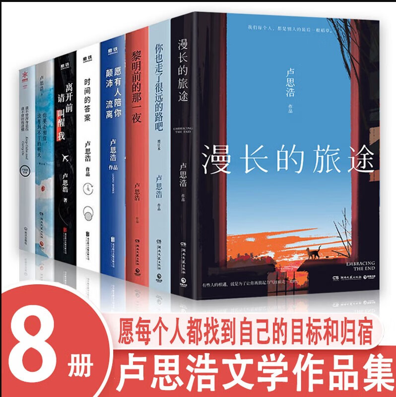 卢思浩的书8册 漫长的旅途+你也走了很远的路吧+时间的答案+愿有人陪你颠沛流离+离开前请叫醒我+你要去相信没有到不了的明天+谁不曾浑身是伤,谁不曾彷徨迷惘 励志故事书青春文学