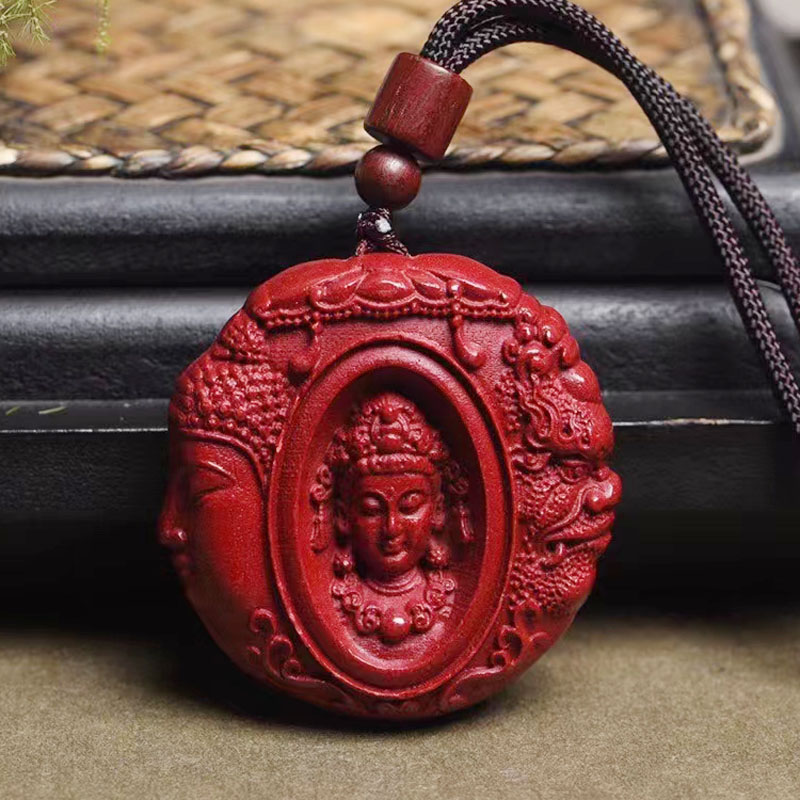 善恶一念之间佛像挂件情侣紫金砂圆佛牌复古宫廷饰品 一念之间吊坠
