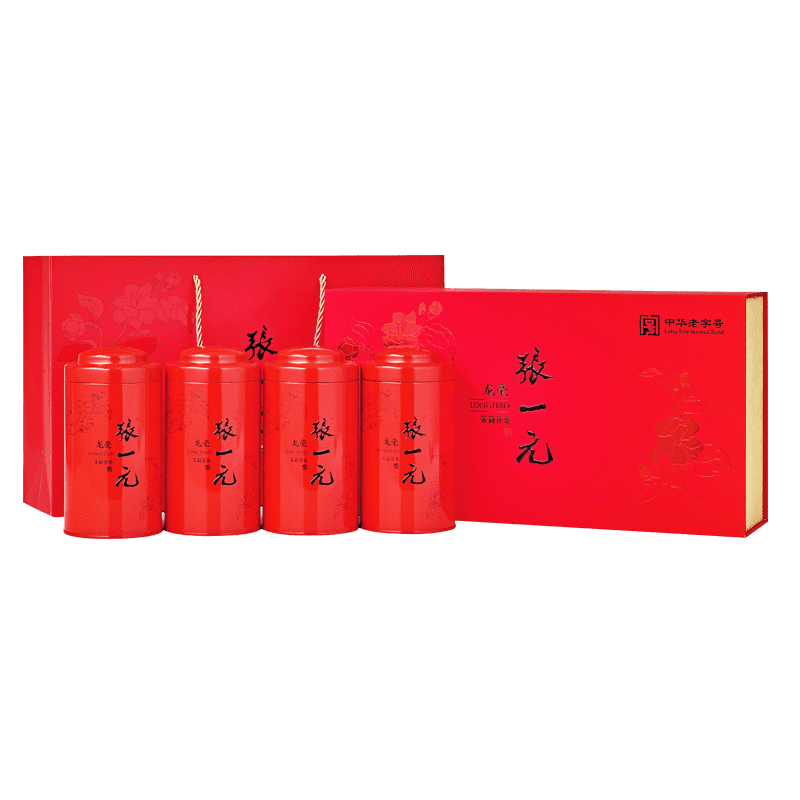 张一元茶叶茉莉花茶茉莉龙毫春茶新茶礼特种400g(尊贵)礼盒装 400g
