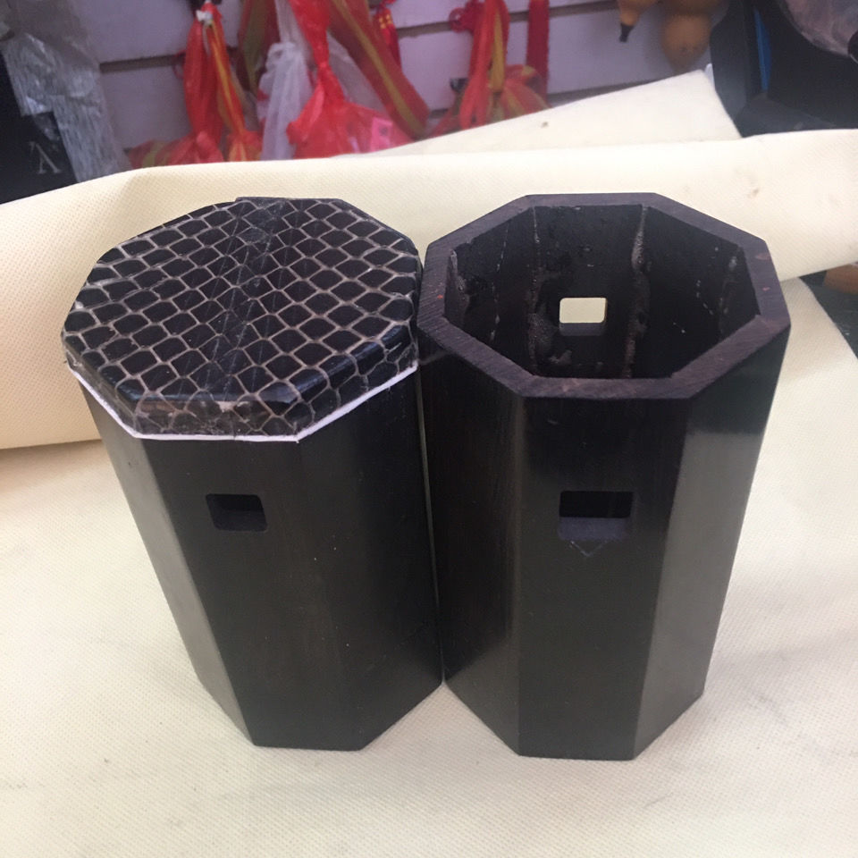 黑檀曲胡筒河南曲胡乐器配件黑乌蛇皮坠琴筒精制黑檀曲胡筒坠琴筒