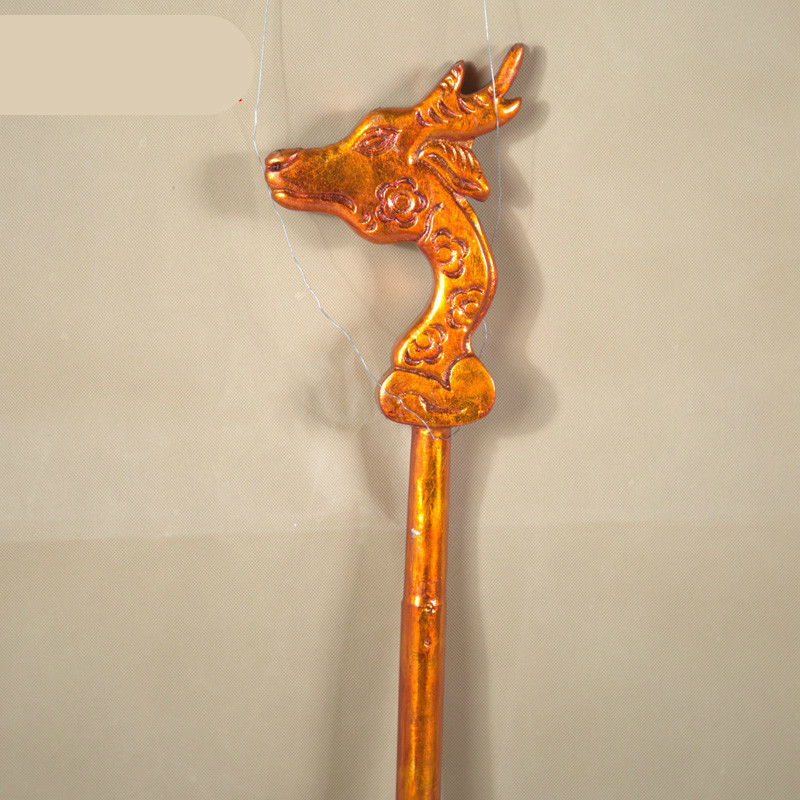 谜朵戏曲戏剧舞台演出用品道具豫剧佘老太君寿星鹿头拐杖土地爷拐杖