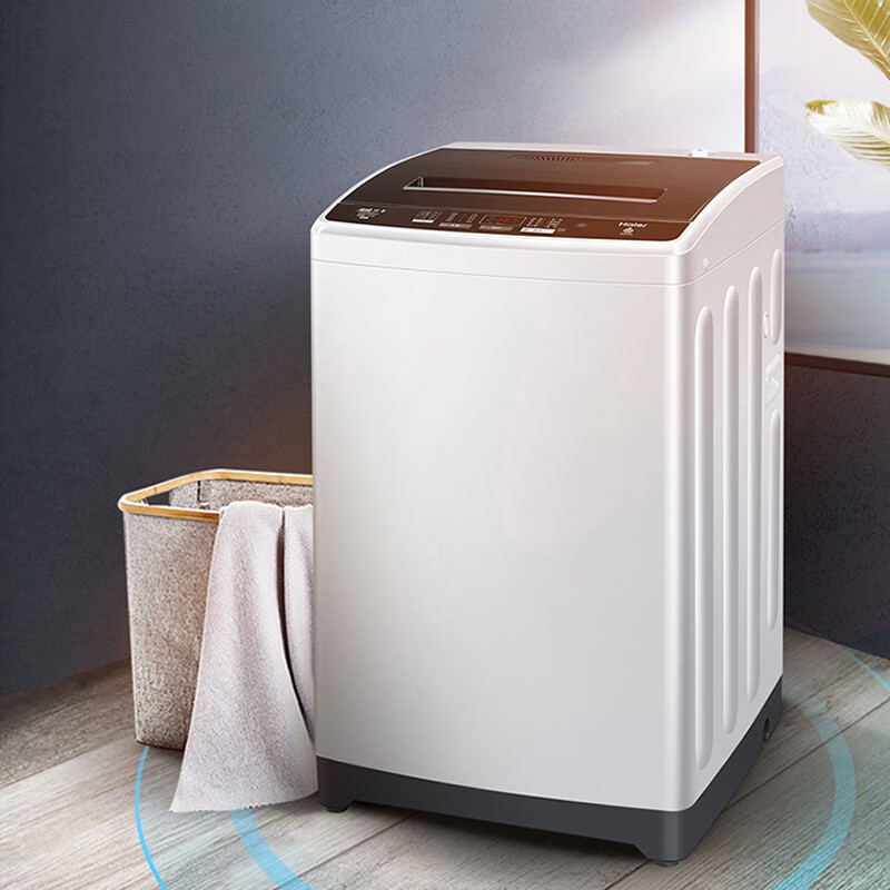 海尔（Haier)变频波轮洗衣机全自动家电 以旧换新  智能称重量衣进水 健康桶自洁 9公斤大容量 EB90BM029