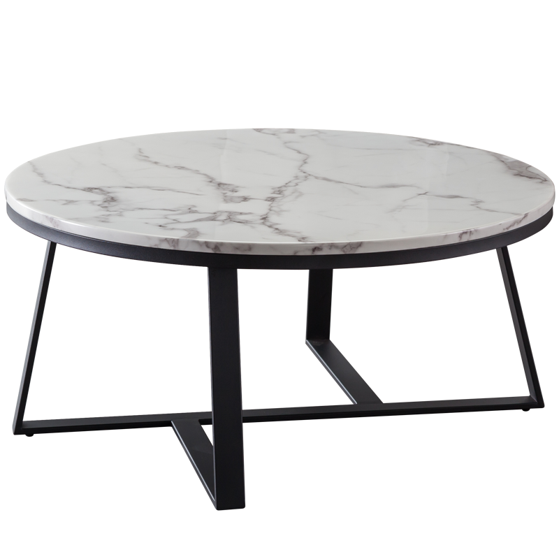 kuoson 办公茶几简约会客休闲洽谈大理石大圆茶几