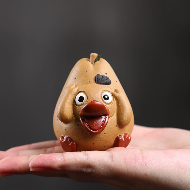 hywlkj宜悦紫砂茶宠鸭子鸭梨精品可养创意鸭梨山大茶具配件茶玩茶宠