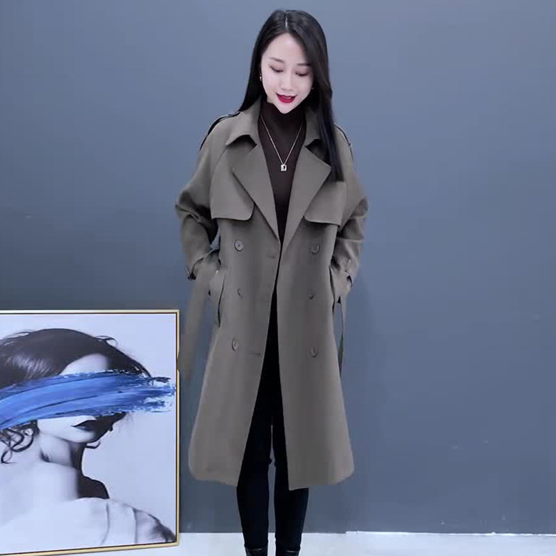 图美其 高端轻奢气质英伦风黑色风衣外套女中长款2021冬季新款设计感韩系大衣 咖色 S高性价比高么？