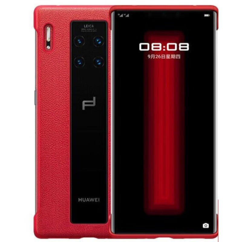 华为mate30rs保时捷原装皮套原厂智能视窗真皮保护套mate30保时捷手机