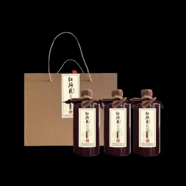 俏滋郎礼盒3瓶 河南红旗渠私藏酒浓香型酒料酒古法工艺50度500ml 3瓶