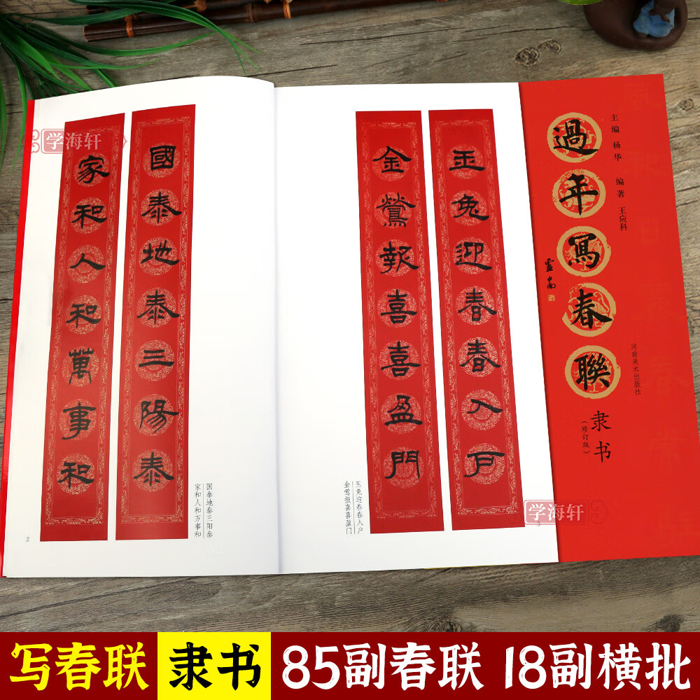 过年写春联 隶书修订版 隶书对联作品集七言九言横批福字对联 全彩