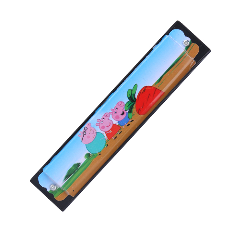 曼尔乐器 儿童金属口琴玩具28孔初学使用卡通口琴 小猪佩奇款七夕情人节礼物