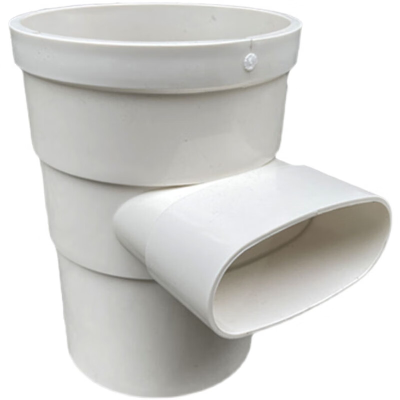 pvc扁管配件大全110 75 50立扁三通异径内插圆变扁三通马桶移位器 110