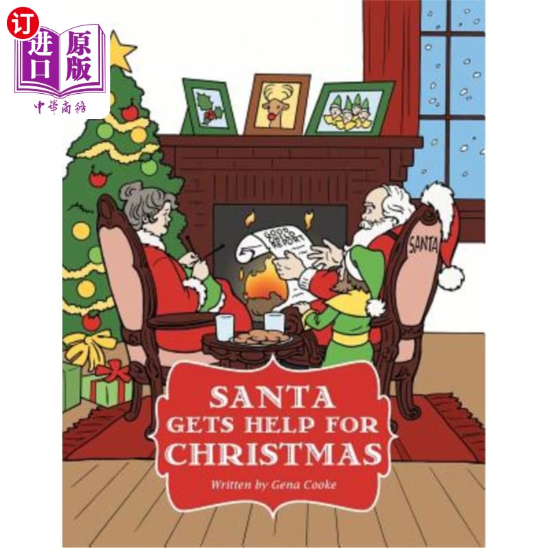 海外直订santa gets help for christmas 圣诞老人圣诞节得到帮助