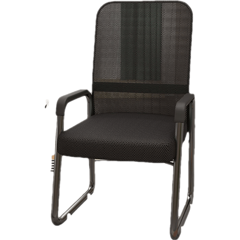 澜墨 办公椅家用电脑椅职员会议椅舒适久坐弓形靠背座椅宿舍休闲麻将椅 【钜惠款】黑色