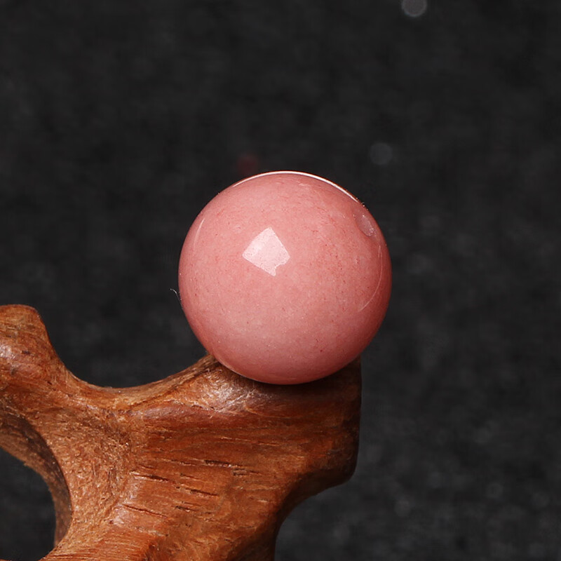 蓝翠缘 红纹玉髓散珠子圆珠 蔷薇石色diy水晶手工编项链手链材料配件