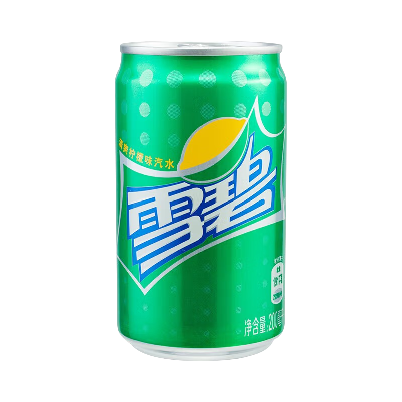 可口可乐(coca-cola)柠檬味汽水碳酸饮料 整箱装迷你摩登罐小雪碧可口