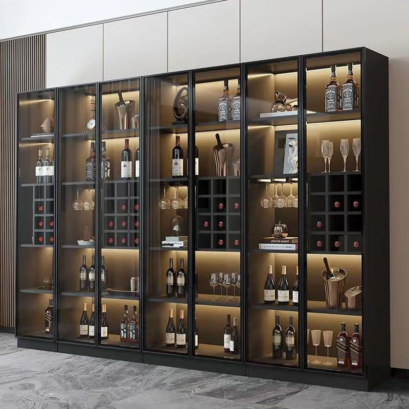 策友轻奢酒柜简约客厅餐厅玻璃门展示柜家用高端展示柜现代定制储物柜