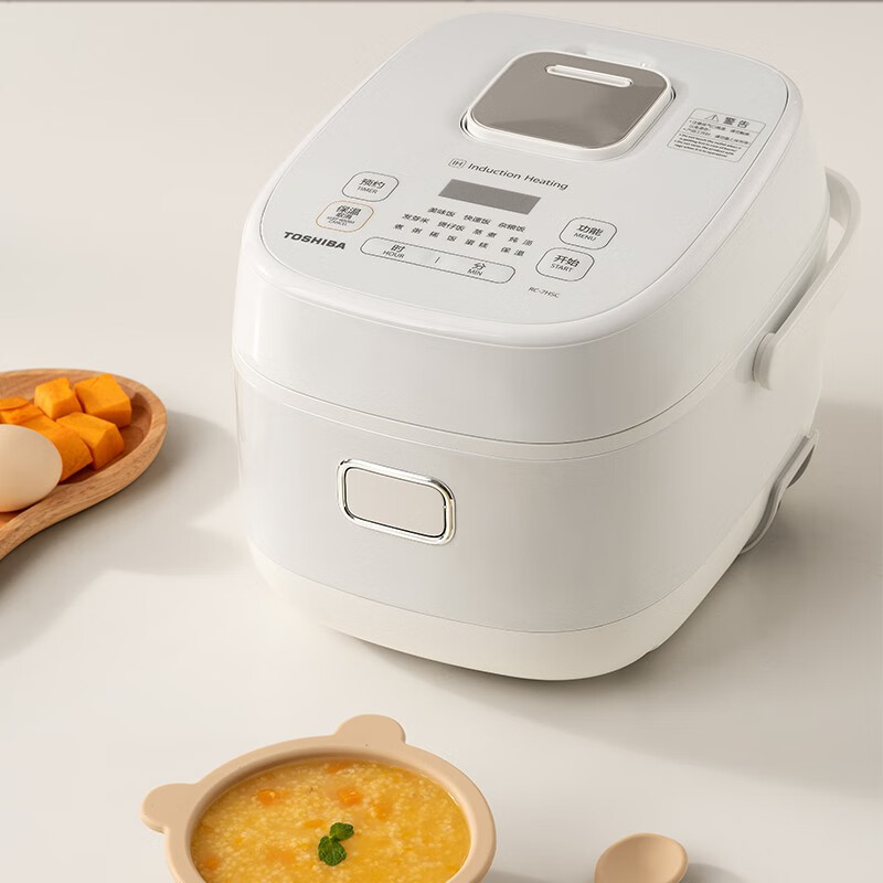 东芝（TOSHIBA）316L不锈钢0涂层发芽米鲜饭煲 2L/3L迷你电饭锅 IH立体加热 智能预约煮粥煲煮饭锅  1-2-4人 单内胆 2L RC-7HSC