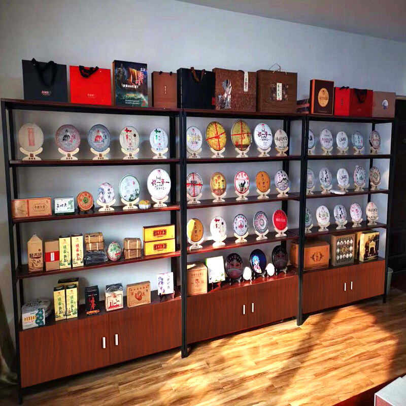 俱兢茶叶货架展示架商品展架展示柜样品架茶叶店展柜办公室陈列柜商用