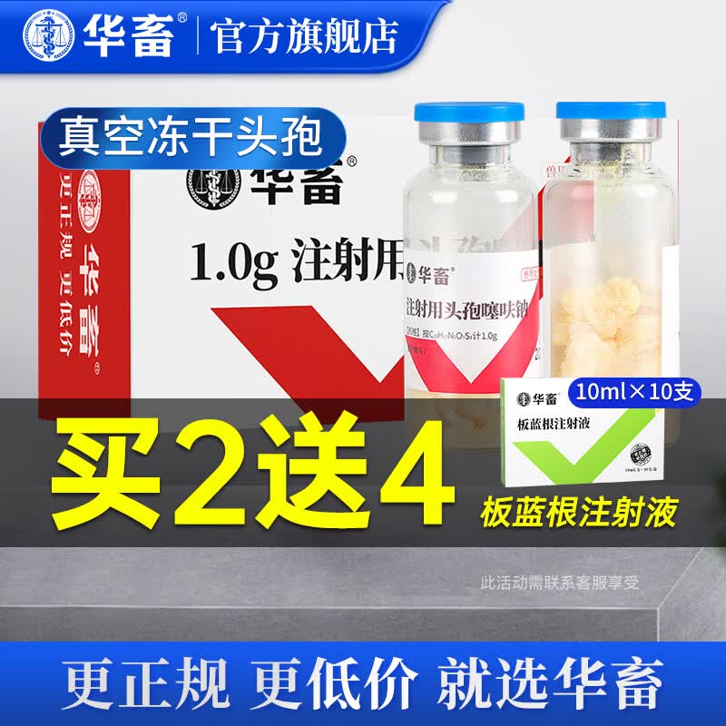 华畜兽药头孢注射液兽用头孢噻呋钠猪药牛羊鸡药禽药呼吸道抗菌消炎 2盒【宋4盒板蓝根】 1g头孢怎么样,好用不?
