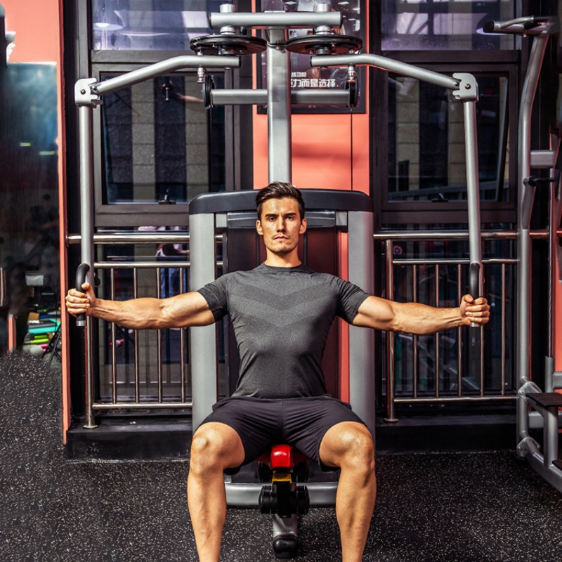 0舒雨慧反飞鸟蝴蝶机夹胸直臂夹胸训练器商用器械健身房专用器材套