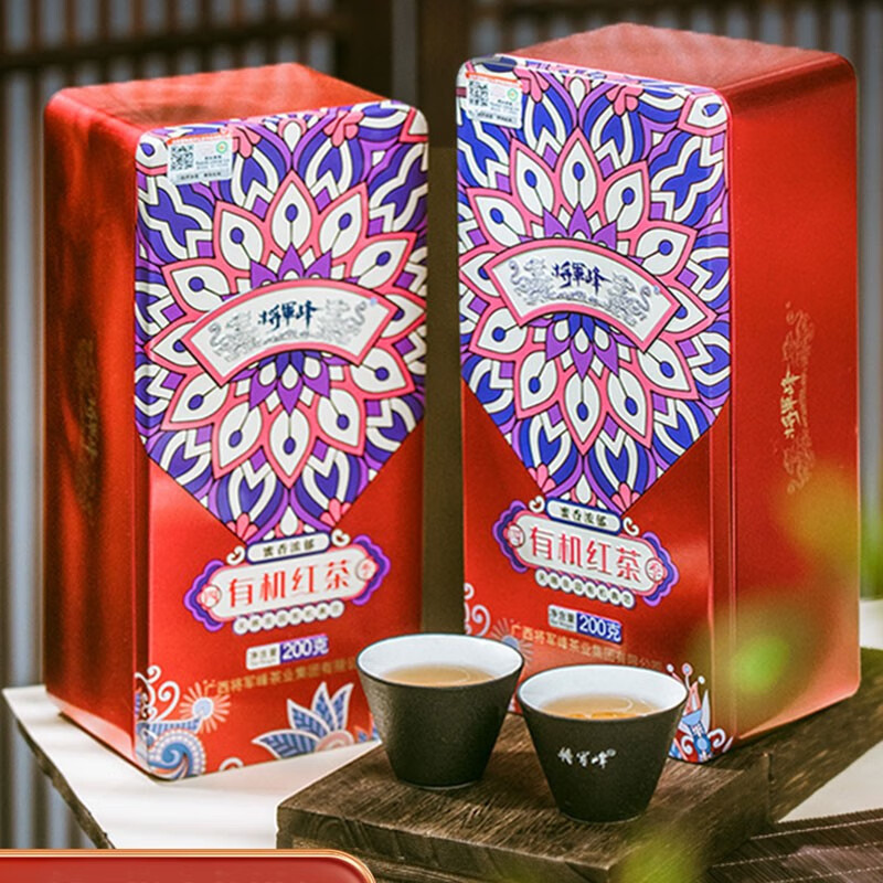 将军峰有机红茶200g四季系列罐装花果蜜香工夫浓香型广西昭平特产