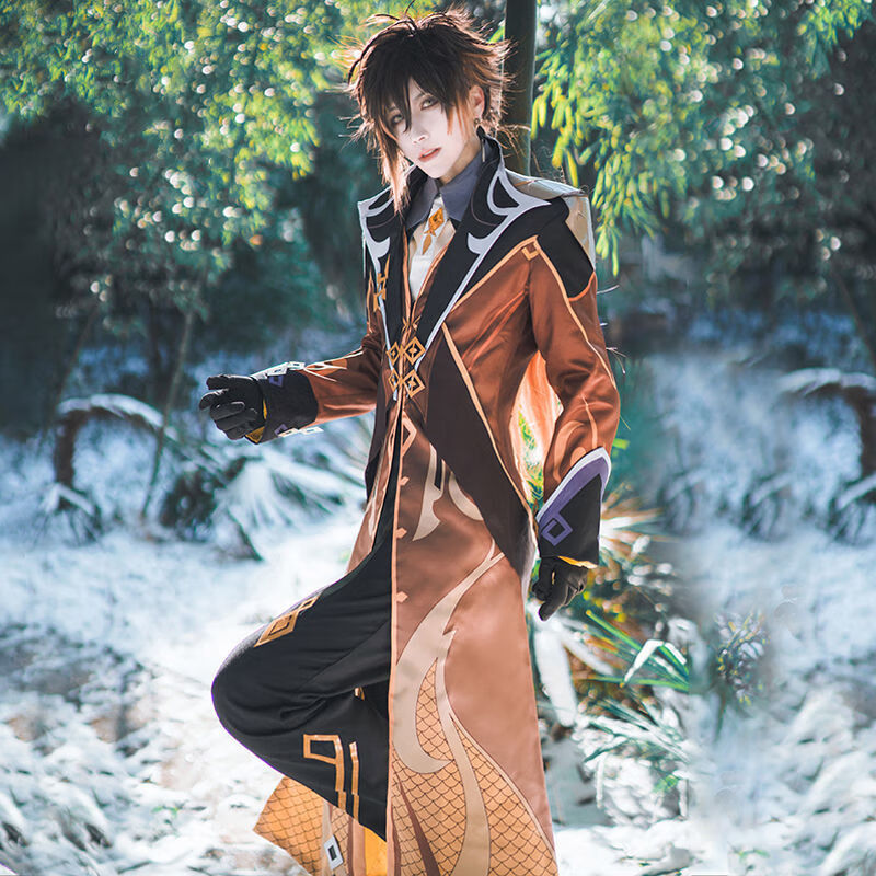 奈久留美原神cos服钟离cos全套制服游戏套装cosplay服装男钟离c服
