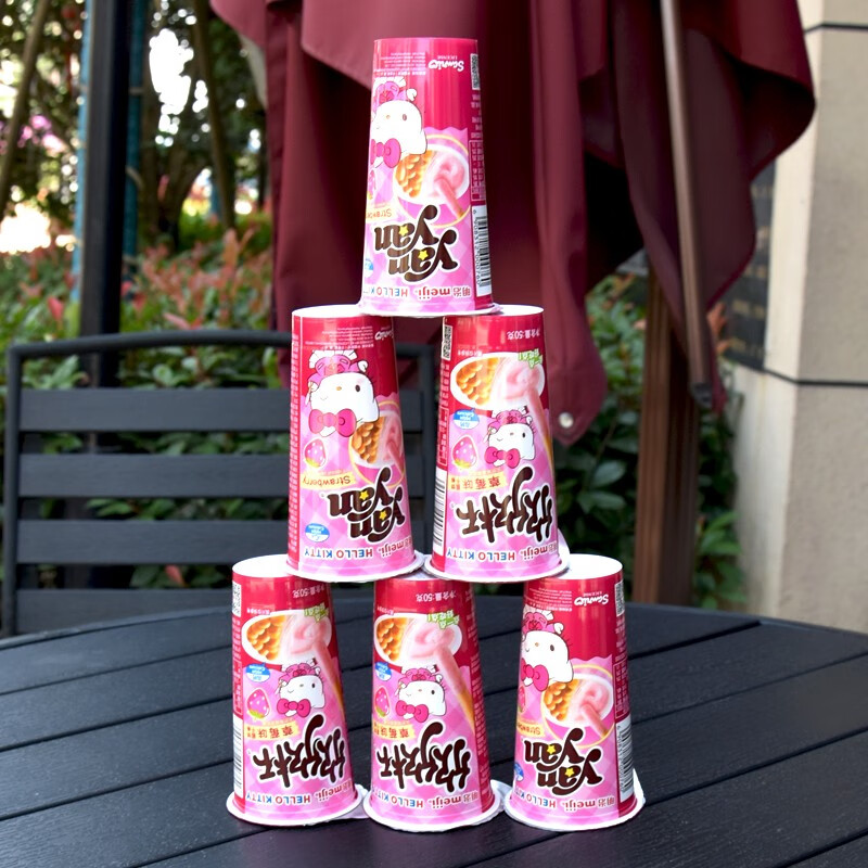 明治(meiji) 明治欣欣杯手指饼干草莓味蘸酱饼干条50克*6杯hello