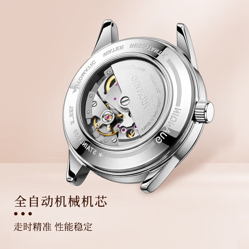 冠琴（GUANQIN）手表男士全自动机械表瑞士名表十大品牌进口机芯夜光防水高端男表 【典藏版】百搭黑色情侣对表【升级进口机芯】