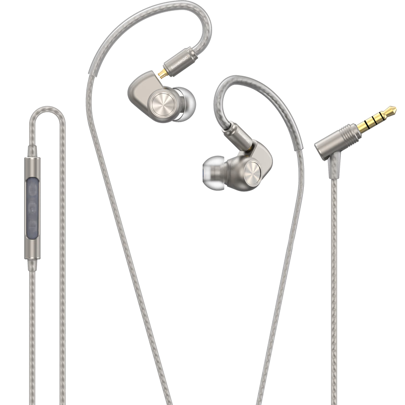 SoundMAGIC 声美E90C入耳式同轴圈铁耳机有线HiFi监听高保真音质可换线 E90C 枪色