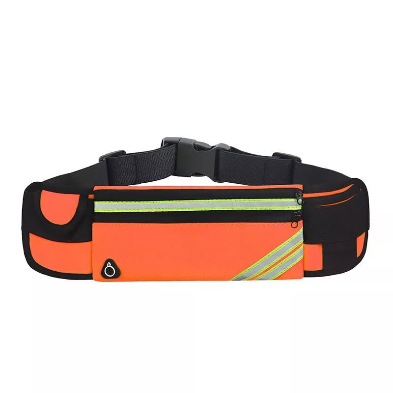 哈璐亚跑步运动腰包高弹力隐形手机包男女士多功能水壶包马拉松健身装备 橙色（高级版7.5寸）