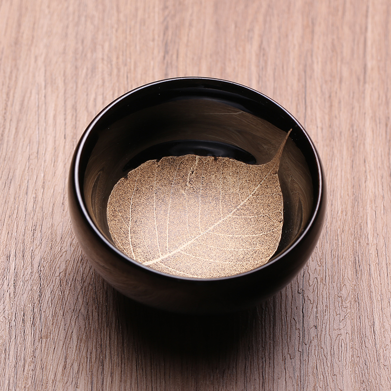 齐百年 非遗大师周世义木叶盏建盏主人杯茶杯茶盏全手工天目曜变茶器