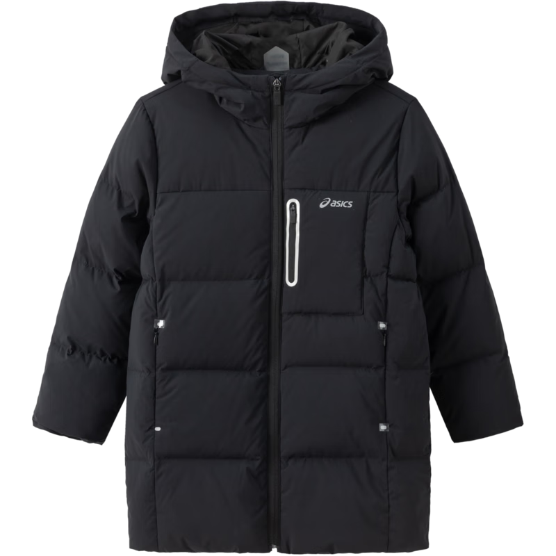 亚瑟士【安心羽绒】亚瑟士童装儿童冬季三防羽绒服户外羽绒外套新款 001黑色 清洁度850-白鸭绒 120 cm 加厚充绒量107g