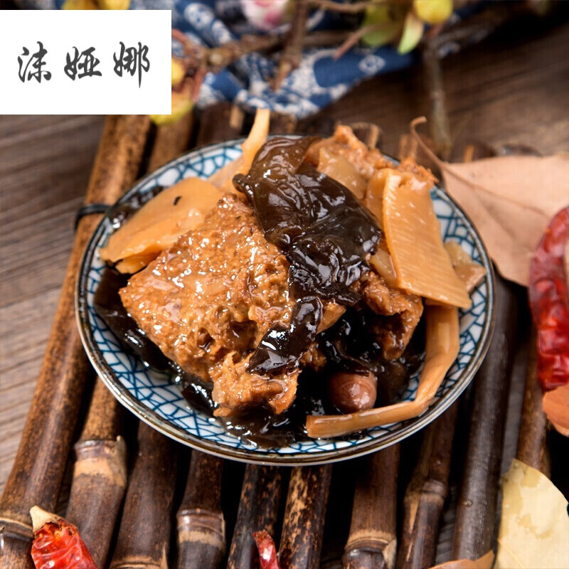 虎钢馋宁波特产四鲜烤麸 干开罐即食下饭凉拌菜菜354克x3瓶