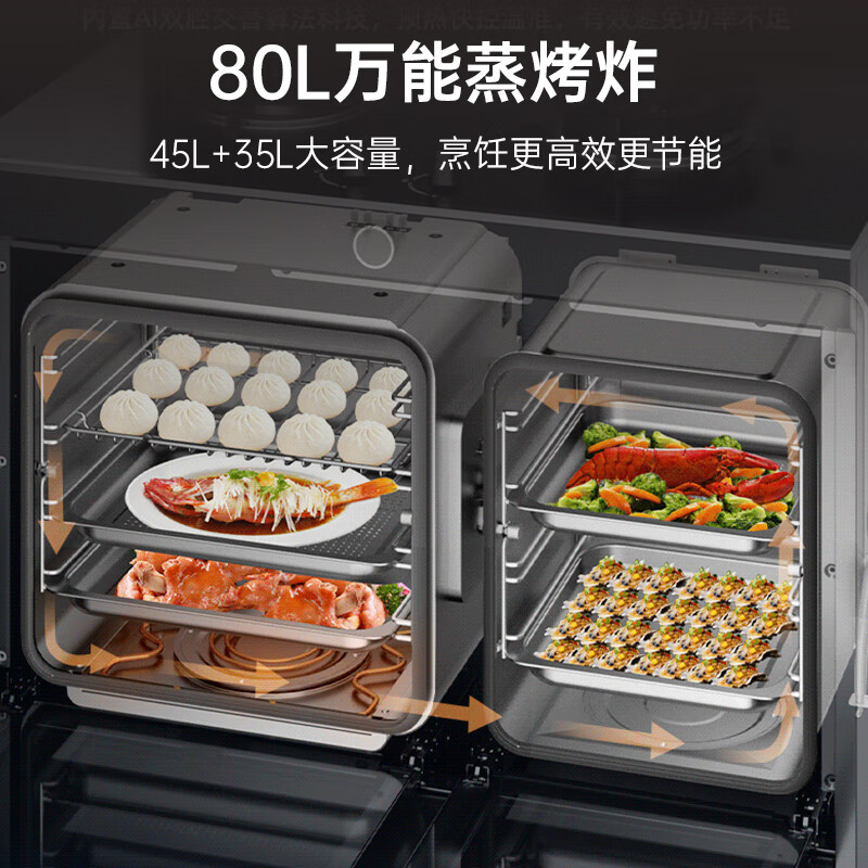 火星人T70BCZ蒸烤一体灶【左烤右蒸】集成灶怎么样？值得买吗？有哪些优势卖点