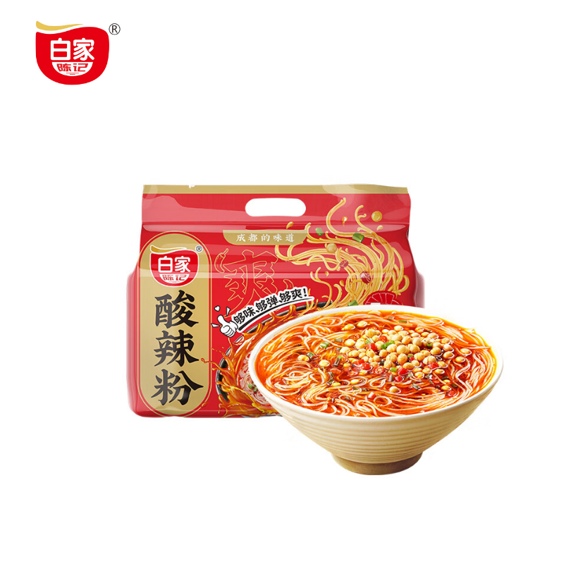 白家陈记 重庆酸辣粉五包装 正宗重庆风味非油炸方便粉丝特色小吃425g 