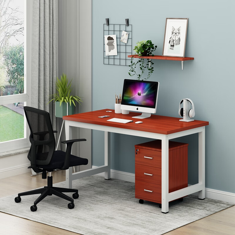 奈高钢架办公桌电脑桌老板桌简约现代职员桌单人1.2米