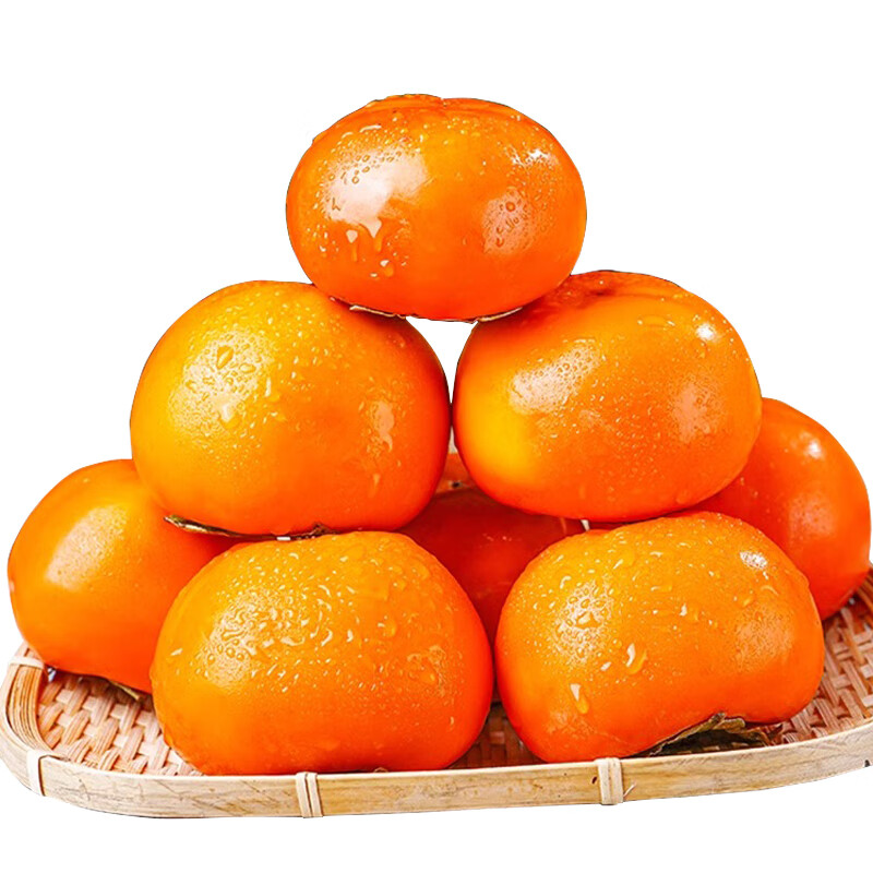 鲜宝道新鲜巧克力脆柿柿子柿子时令水果正宗甜柿子 5斤大果单果130+净重4.5斤