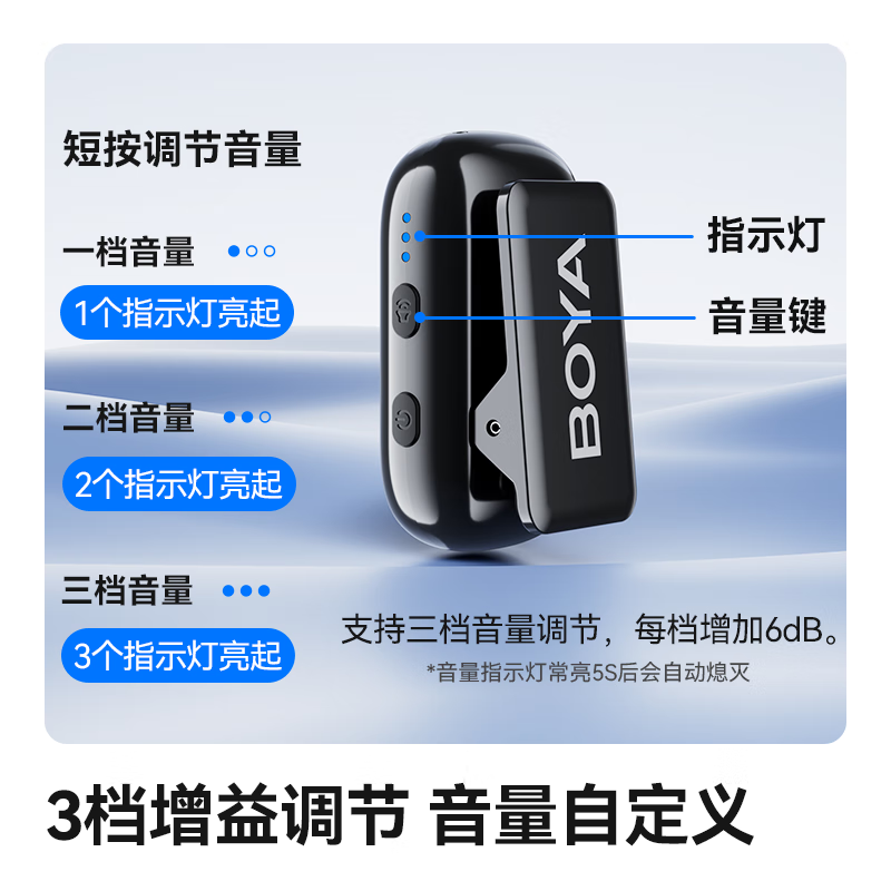 BOYA博雅mini无线领夹麦克风手机直播收音麦克风 户外采访短视频相机收音器AI降噪一拖二话筒 3.5mm版