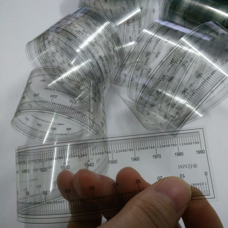 定制菲林尺 条刻度尺透明尺软尺卷尺标准测量尺子量衣卡菲林片 卷冉