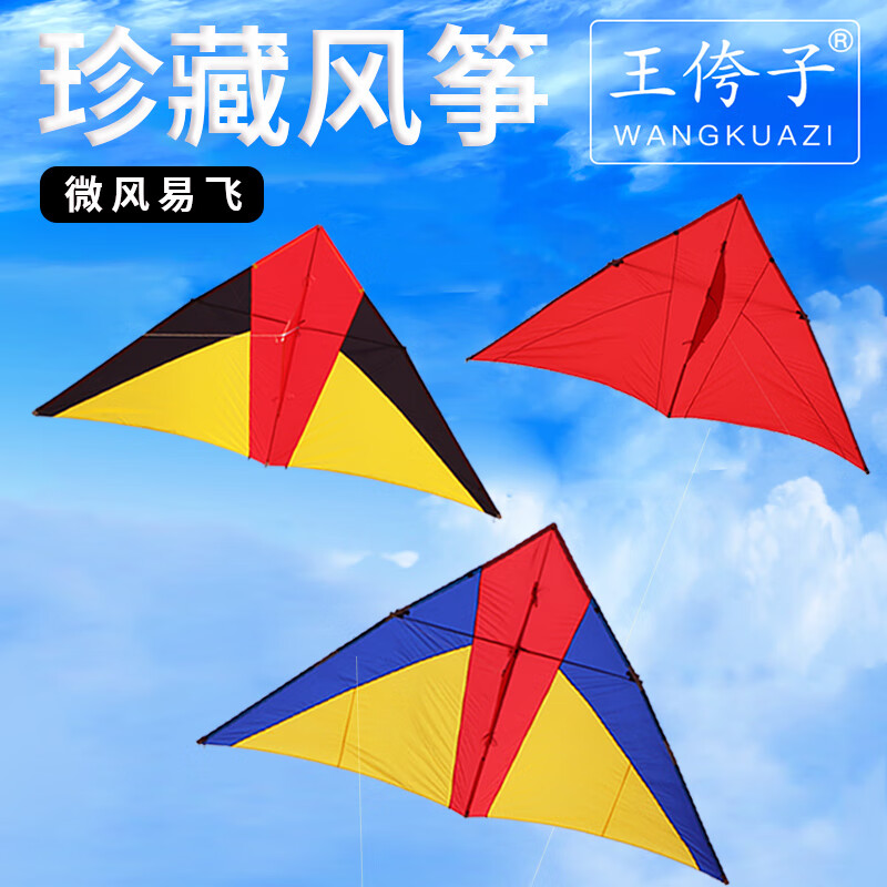 狮奥利兴王侉子风筝 三角风筝潍坊大人网红珍藏大型微风易飞2024年