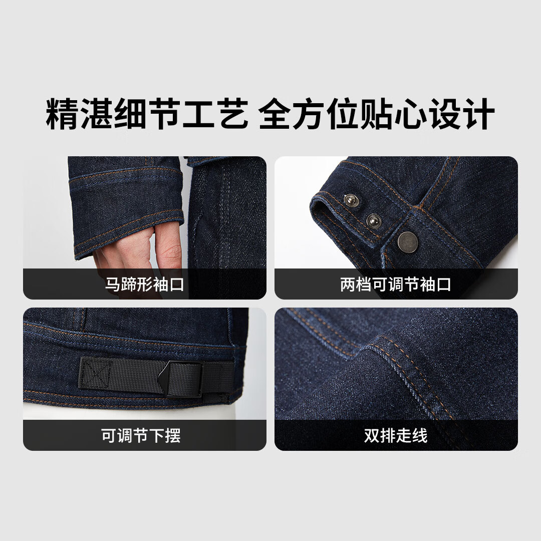 90分男装时尚潮流百搭翻领牛仔服休闲夹克外套 水洗蓝 L(175/96A适合65-70kg偏大)