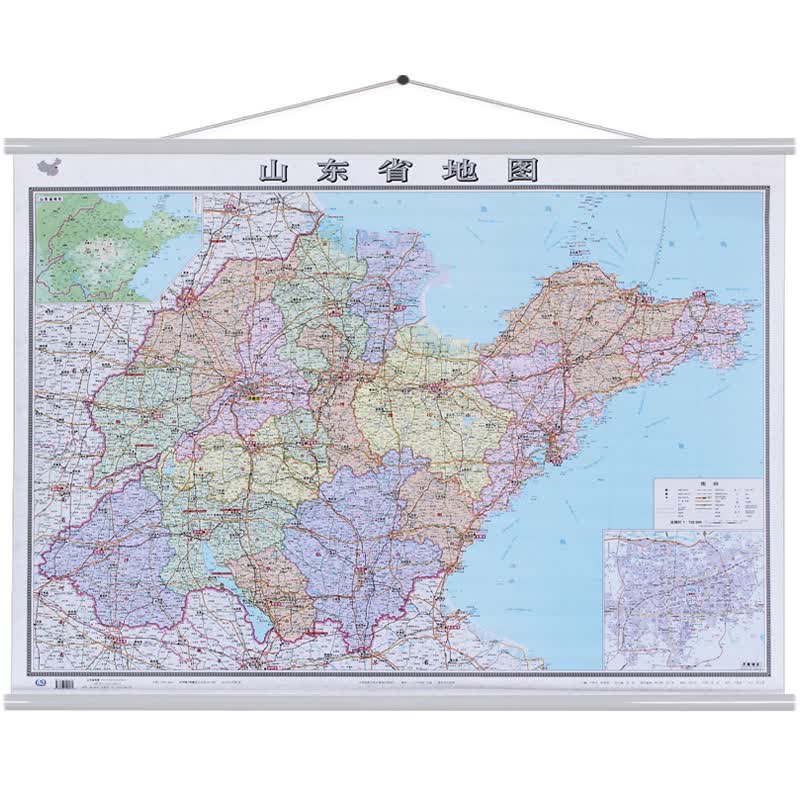 2021年版 山东省地图 1.1x0.8m 挂图 全省交通政区 中图社分省系列