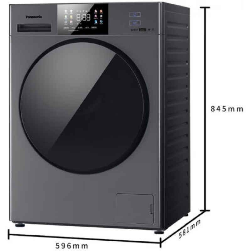 松下（Panasonic）/松下XQG100-EG187/EA1KF/176/17F/186洗烘一体洗衣机 XQG100-6E1AC 银色 光动银 95℃除菌