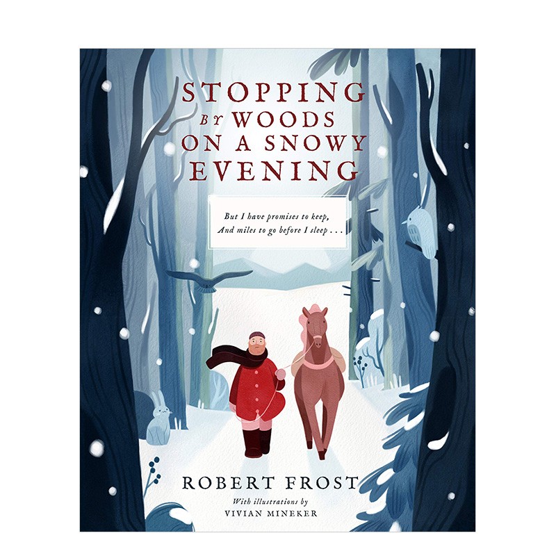【现货】雪夜林畔小驻stopping by woods on a snowy evening 儿童