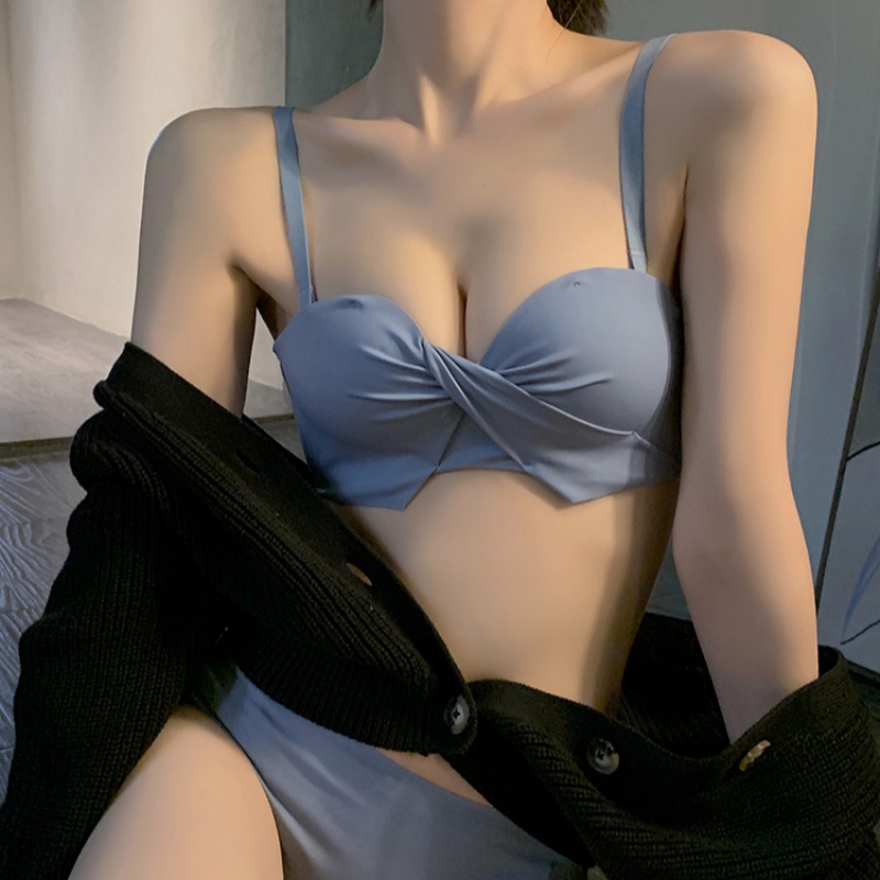 eiysvm文胸套装品牌内衣女小胸内衣女聚拢平胸专用bra无钢圈调整型