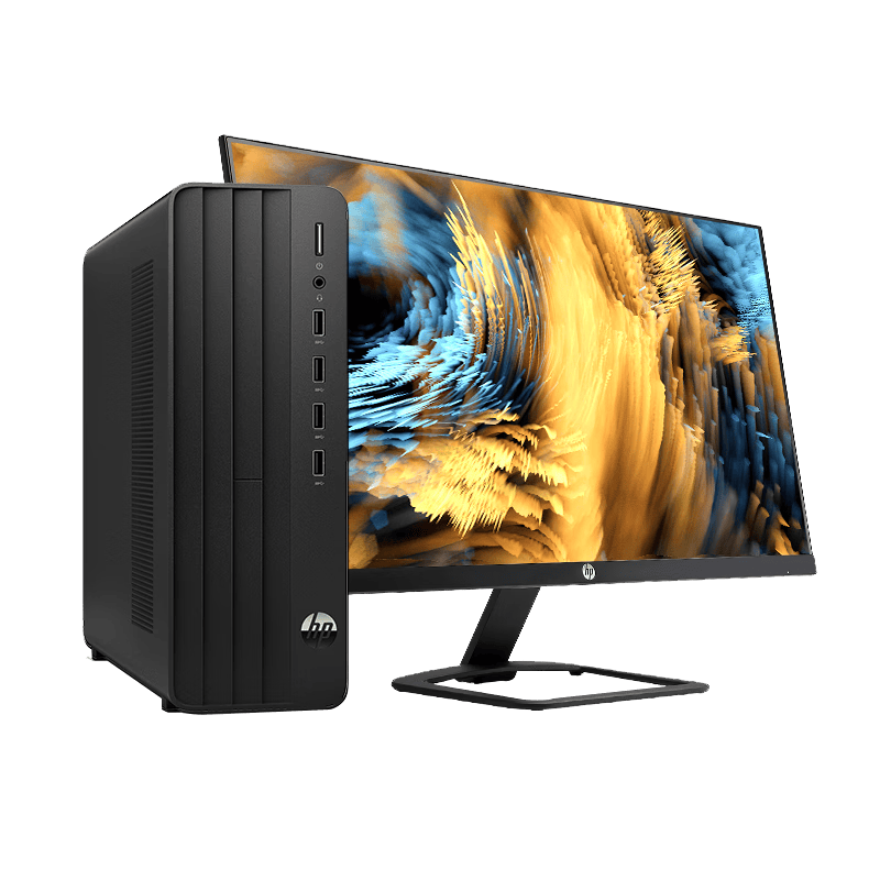 惠普(hp)战66办公台式机商用小机箱电脑主机(12代i3-12100 8g 256gssd